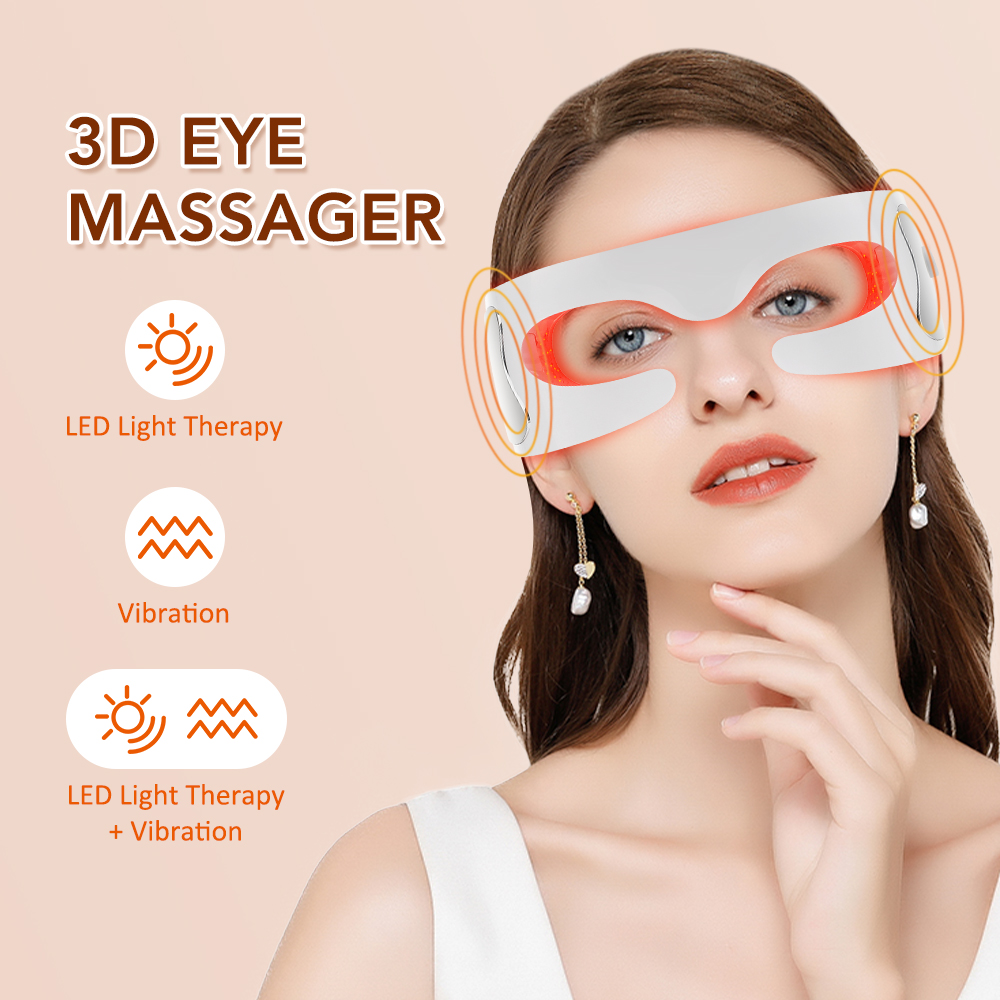 Light Therapy Glasses - Massaggiatore elettrico per occhi Antirughe Invecchiamento