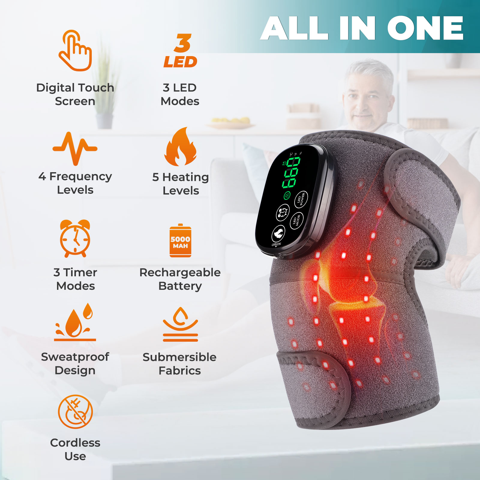 Tutore per ginocchio con luce  - Smart Knee Wrap recensione e prezzo